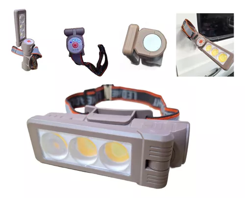 Linterna Minera Recargable 3 Luces Resistente A La Lluvia-5