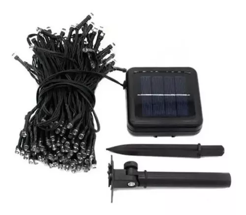 Luces Solares De Navidad X3 Guirnalda 10 Metros 100 Led-0