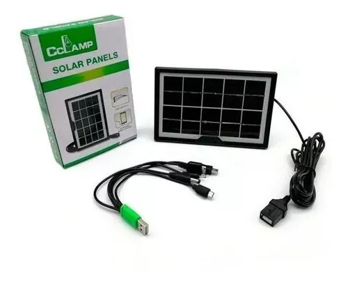 Cargador Solar Panel Portátil Celular Energía Solar Usb-0