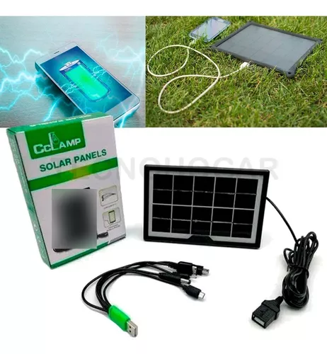 Cargador Solar Panel Portátil Celular Energía Solar Usb-4