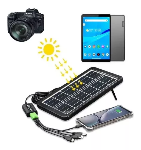 Cargador Solar Panel Portátil Celular Energía Solar Usb-5