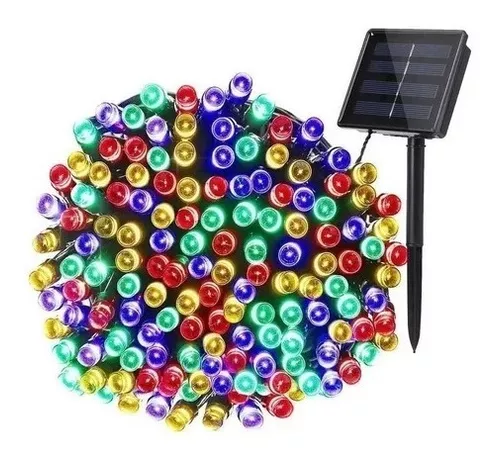 Luces Guirnalda X3 Solar 100 Led Cálidas Cálido 10 Metros-3