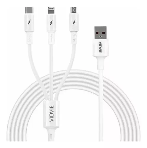 Cargador Triple Cable 3 En 1 Multiple Micro,tipo C, Lighting-0