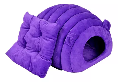 Cama Oruga Para Mascotas Acolchada Con Felpa Cómoda Práctica-0