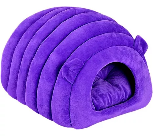Cama Oruga Para Mascotas Acolchada Con Felpa Cómoda Práctica-3