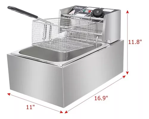 Freidora Con Tapa Eléctrica Regulador Adaptador Incluido-4
