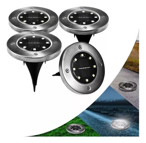4 Luces Estaca Empotrables Solares Impermeables-0