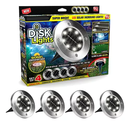 4 Luces Estaca Empotrables Solares Impermeables-1