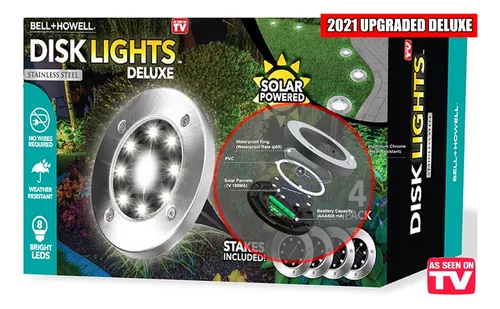 4 Luces Estaca Empotrables Solares Impermeables-2