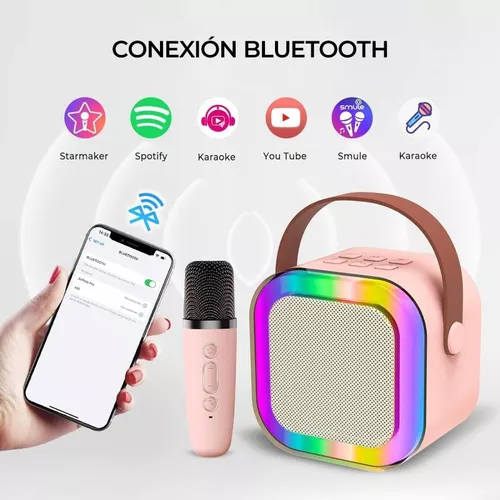 Parlante Con Micrófono Karaoke Bluetooth Portátil Radio-3