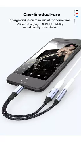 Adaptador Split De Audífonos Y Carga Tipo-c A Audio Jack 3.5-3