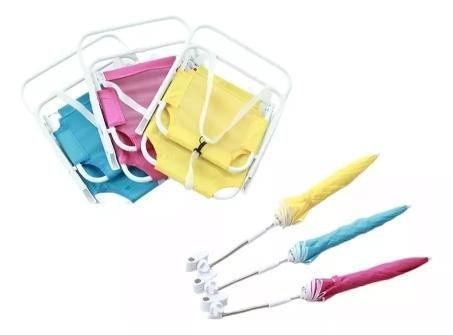 Silla Plegable Camping Niños Con Sombrilla-2