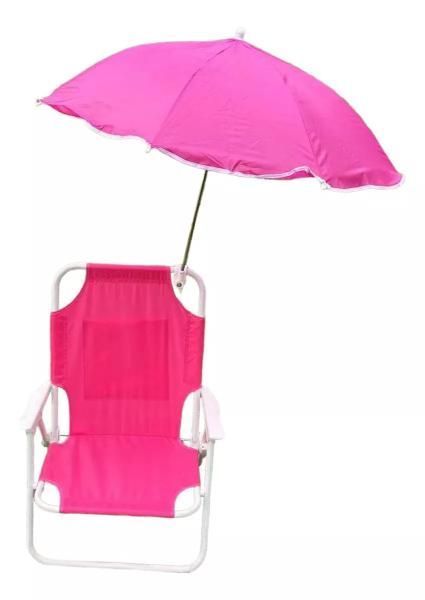 Silla Plegable Camping Niños Con Sombrilla-3