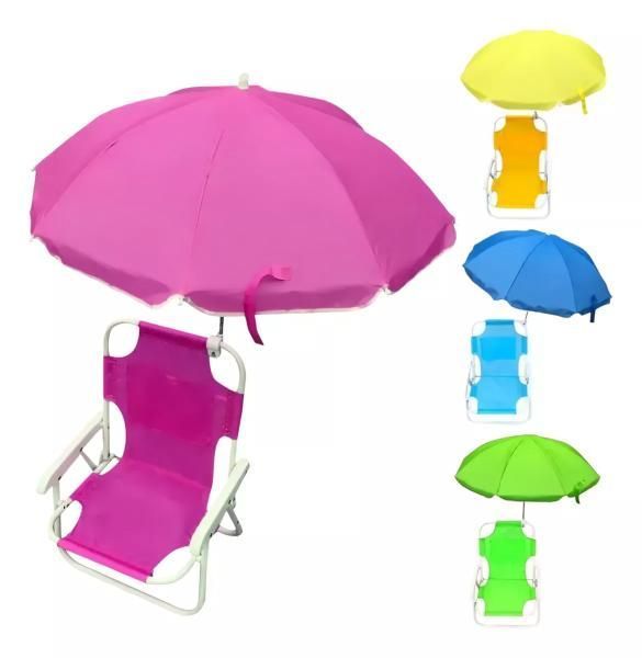 Silla Plegable Camping Niños Con Sombrilla-5