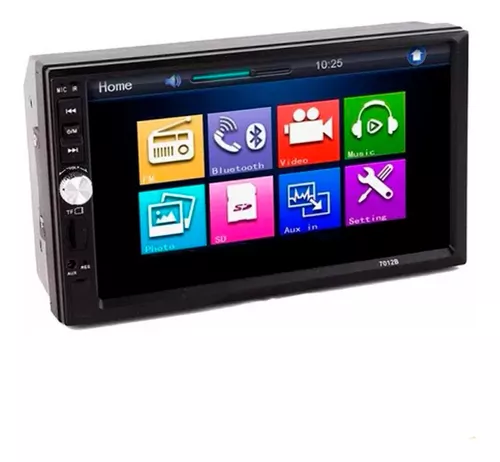 Radio Auto 2 Din Mirror Link+ Mando/7021b Mp5 7 Pulgadas Color Negro-0