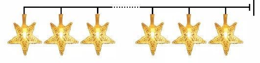 Estrellas Led Luces Solar Guirnalda De Navidad Cinta Lineal-0