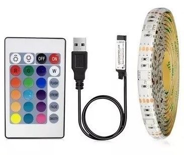Cinta Tira Led Para Tv, Pc, Habitación Usb 5050 Rbg 2mts Nuevas-0
