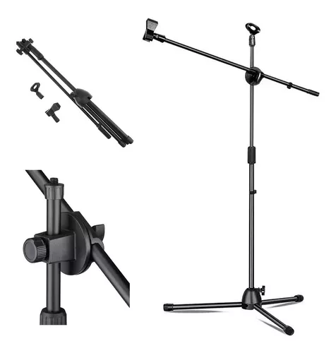Soporte Para Micrófono Atril Con Boom Profesional Pedestal-1