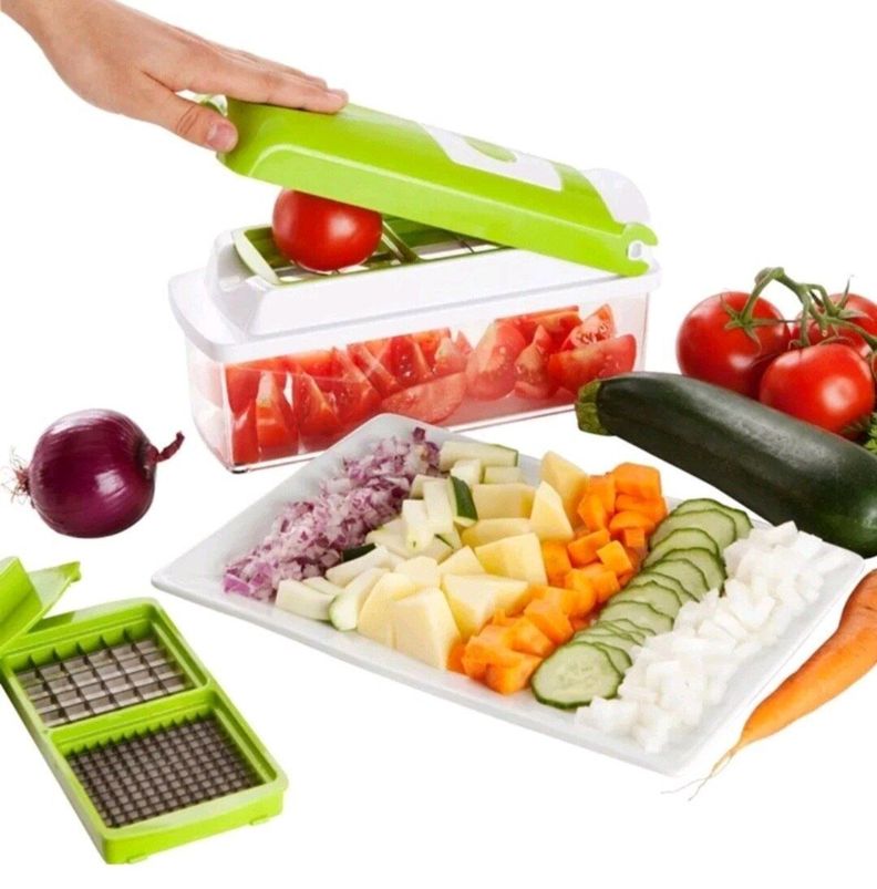 Picador Cortador 10 En 1 Rallador Multiuso Verduras Frutas-1