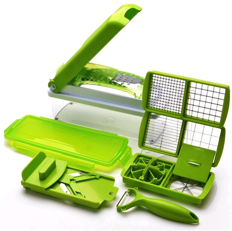 Picador Cortador 10 En 1 Rallador Multiuso Verduras Frutas-5