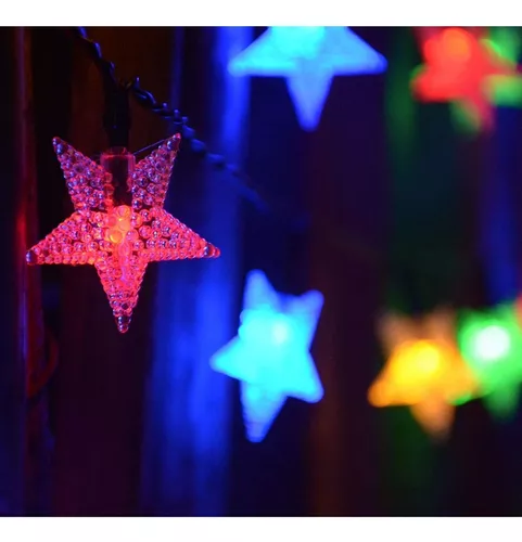Estrellas Multicolor Led Guirnalda De Navidad Lineal Solar-2