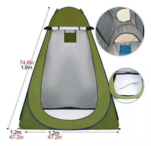Carpa Alta Baño Vestidor + Baño Químico + 2 Duchas 20 Lts-6