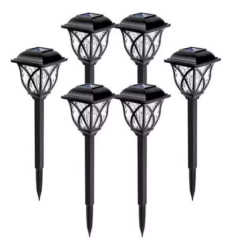 Estaca Solar X6 Lampara De Jardín Led Decoración Exterior-0
