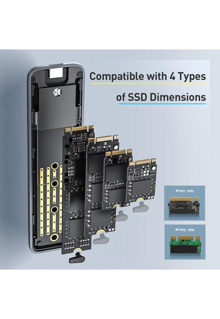 Cofre Profesional Discos NVMe / M.2 SSD USB Type-C Baseus-7
