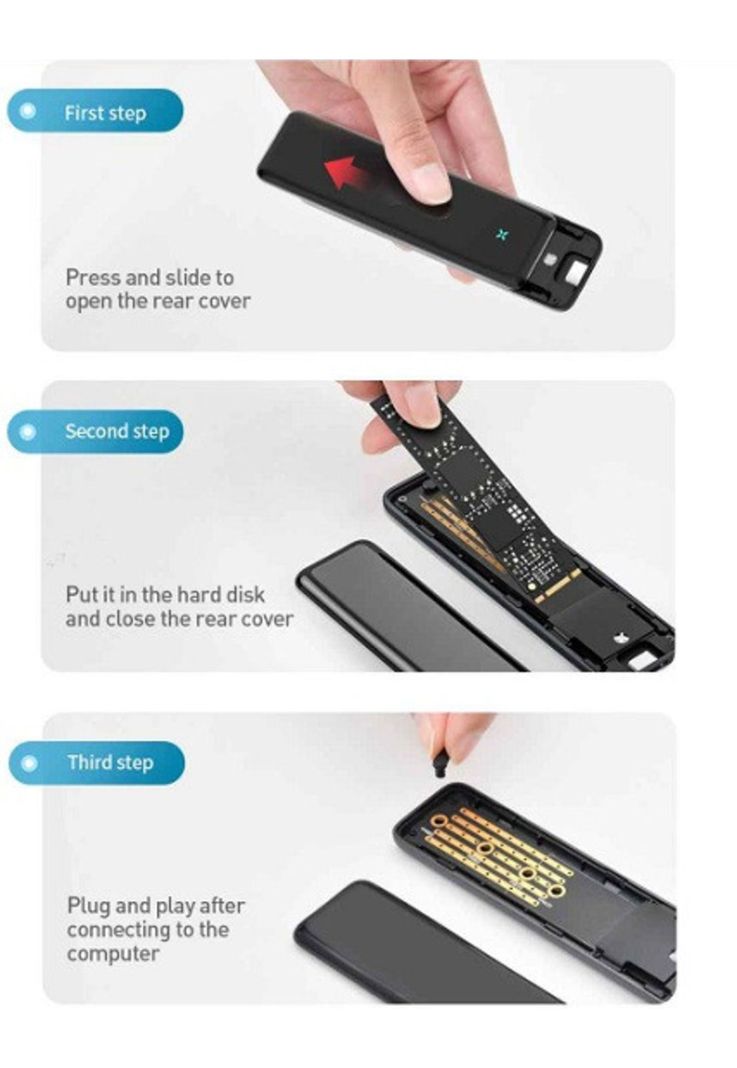 Cofre Profesional Discos NVMe / M.2 SSD USB Type-C Baseus-8