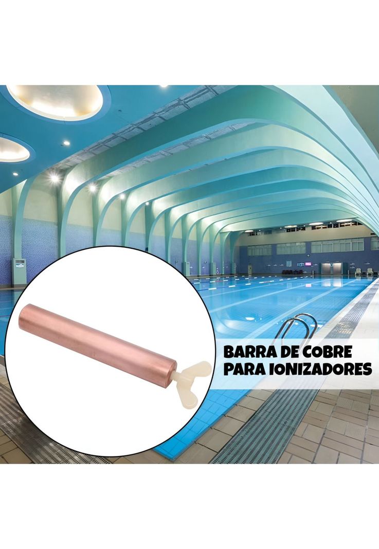 Barra de Cobre Ánodo Para Ionizadores de Piscina 100% Cobre-5