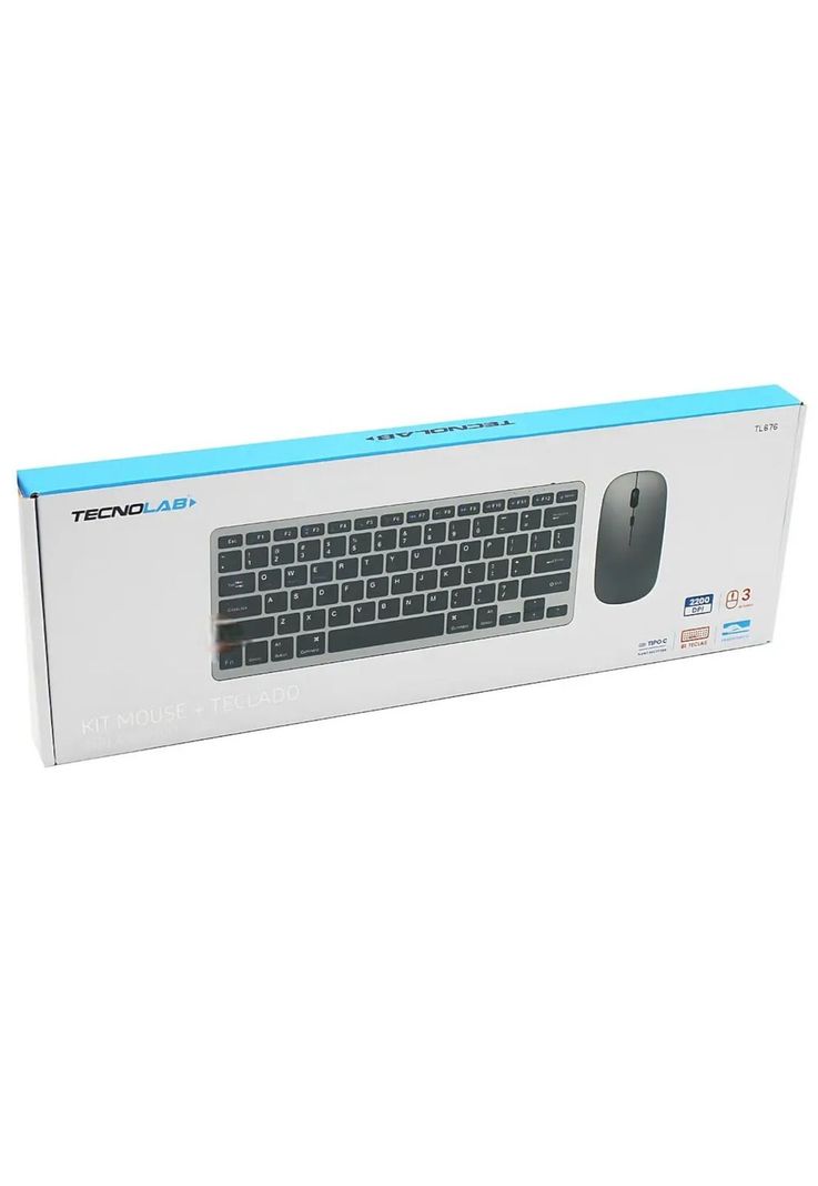 KIT Teclado y Mouse Inalámbrico Conexión Bluetooth + USB 2G-3
