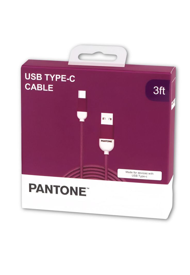 Cable De Datos Type-C Reforzado 1M Pantone Android Auto Mora Morado