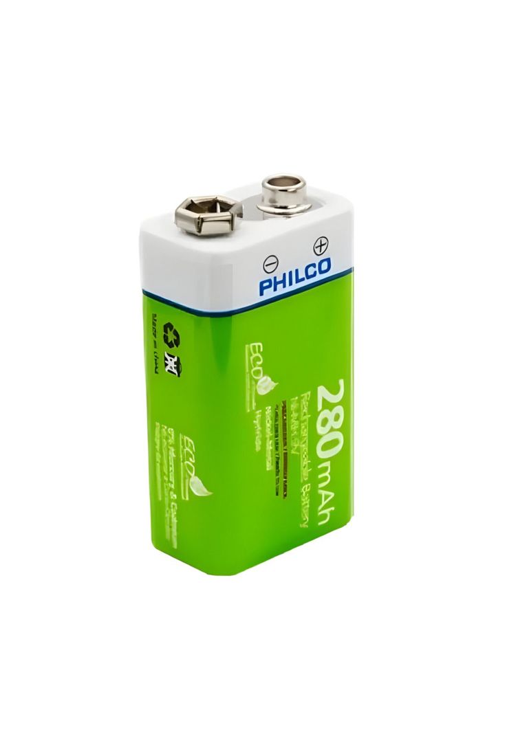 Batería 9V Recargable 280 mAH – Philco Eco Friendly Edition-1