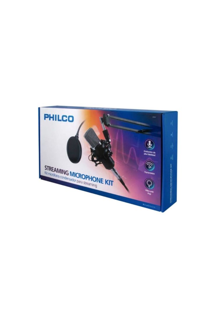 Kit Microfono Condensador De Streaming Pro Philco Kit67-1