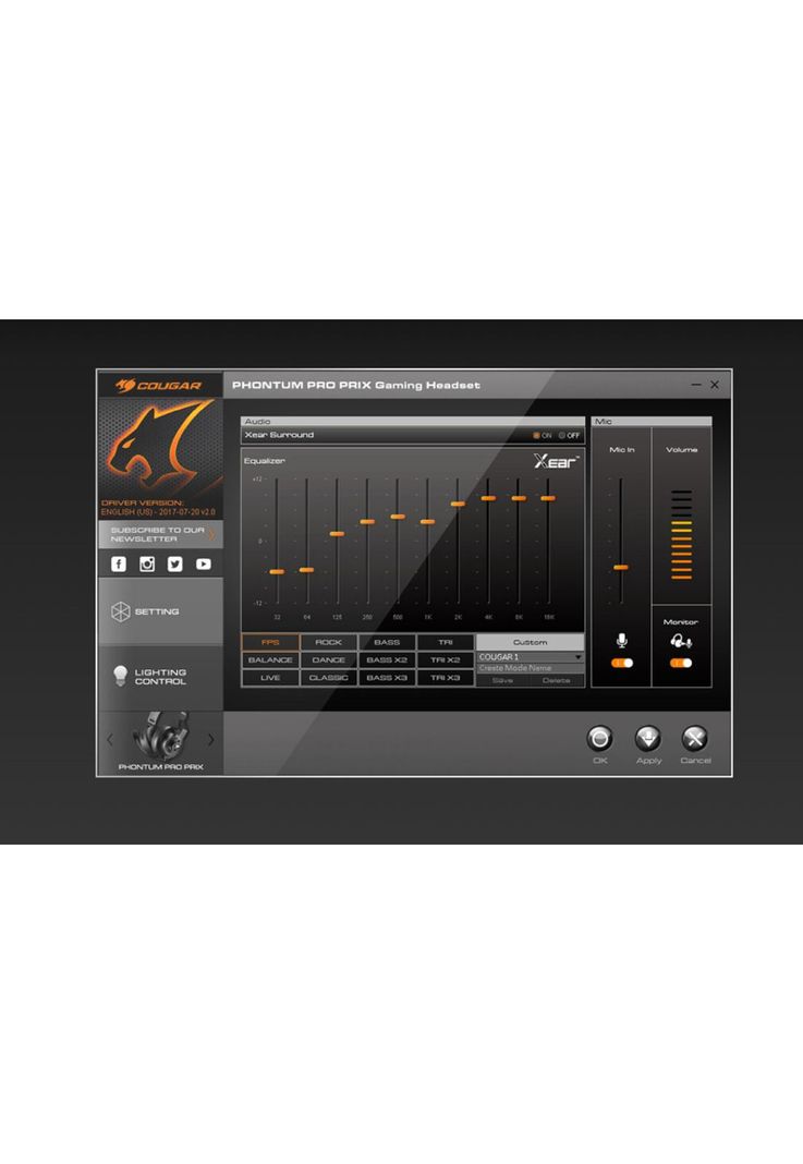 Audifonos Cougar Phontum Pro Prix USB 7.1 Multiplataformas-7