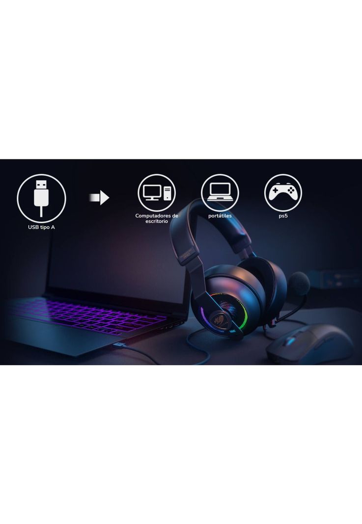 Audifonos Cougar Phontum Pro Prix USB 7.1 Multiplataformas-8