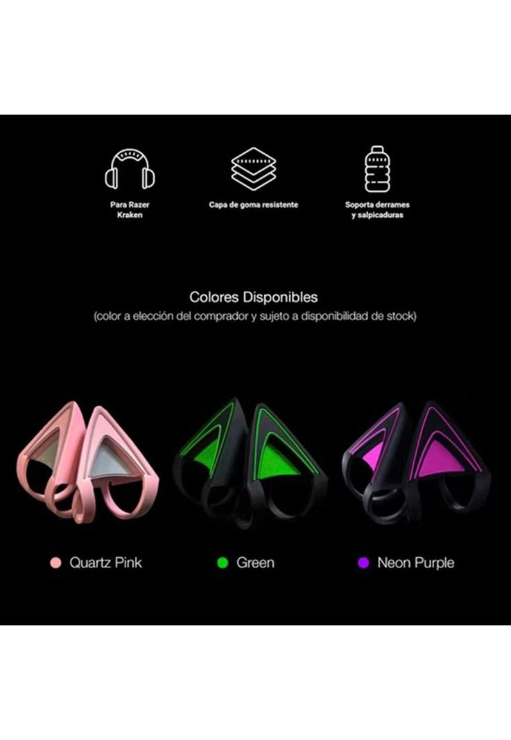 Orejas Kitty Razer Para Audifonos Kraken Green-2