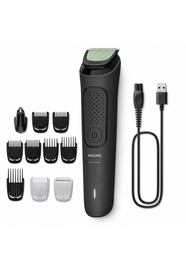 Kit Cuidado Personal para Barba y Cabello Philips Multigroom Negro