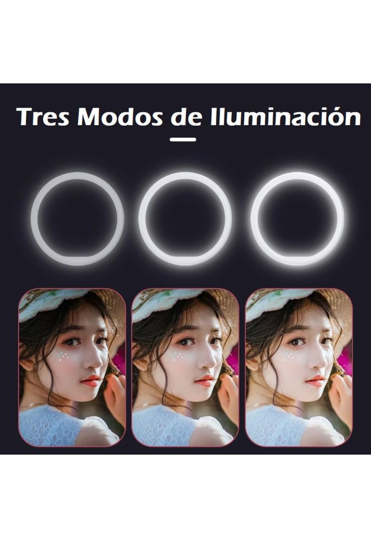 Aro Anillo de Luz Recargable Para Smartphone de Alto Brillo-5