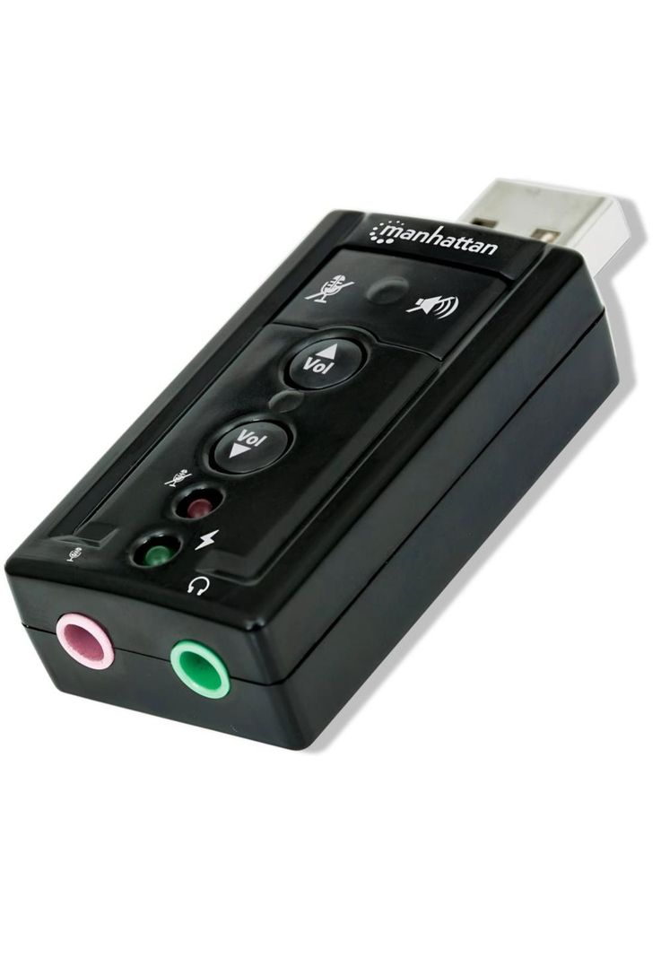 Tarjeta De Sonido Usb Con Audio 7.1 Hd Manhattan 152341-0