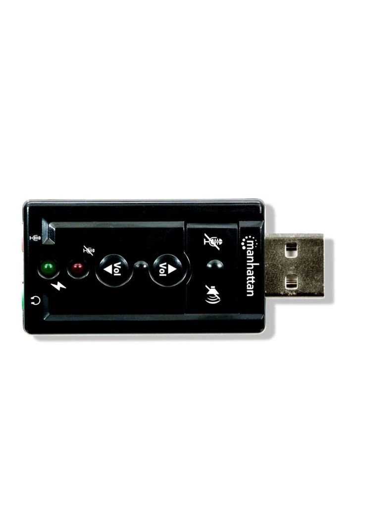Tarjeta De Sonido Usb Con Audio 7.1 Hd Manhattan 152341-2