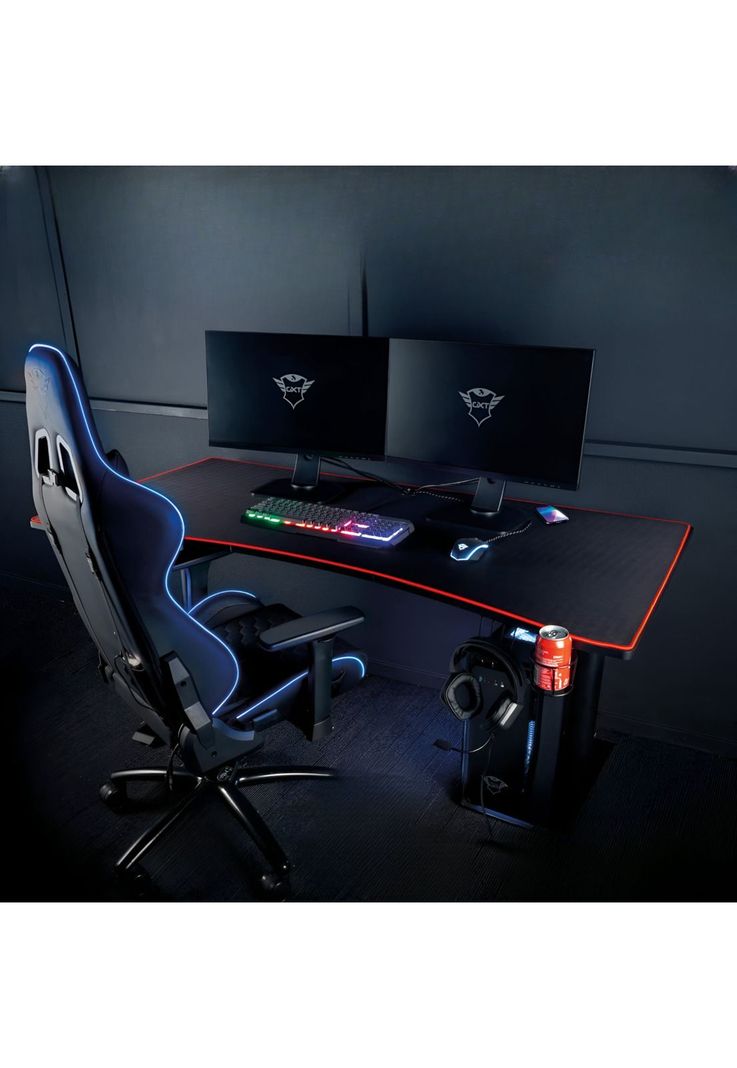 Escritorio Gamer Trust Magnicus GXT 1190 XXL + Wireless Qi-4