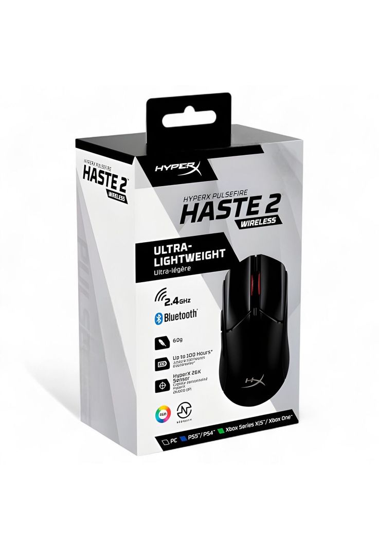 Mouse HyperX Pulsefire Haste 2 Ultra-Lightweight Wireless BT Negro