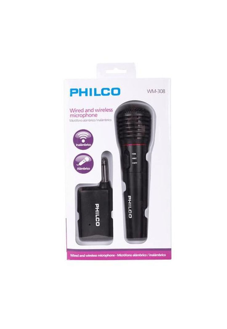 Micrófono Inalámbrico VHF Multipropósito HIFI Philco WM308-8
