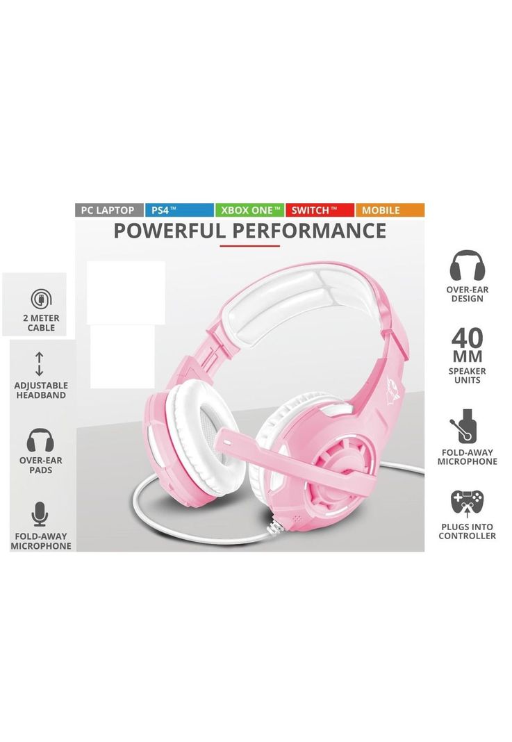 Audifonos Gamer Rosados Trust Radius Gxt 310 Multiplataformas-7