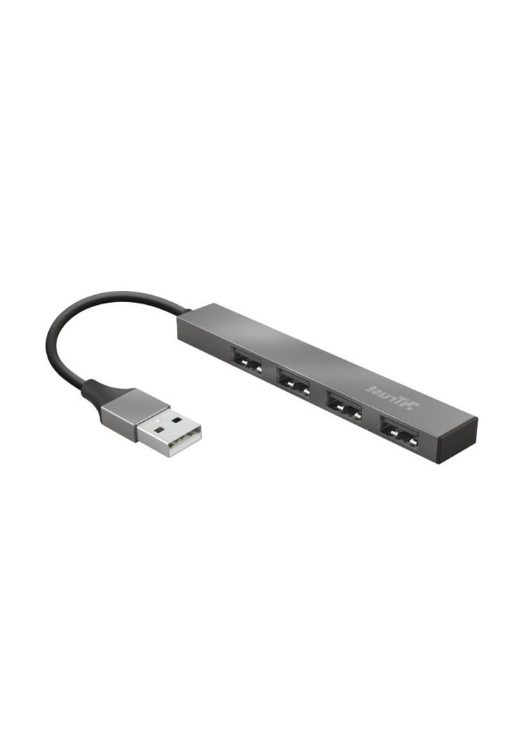 Hub Usb Trust Halyx 4 Puertos Usb 2.0 Flat Aluminium High Speed-1