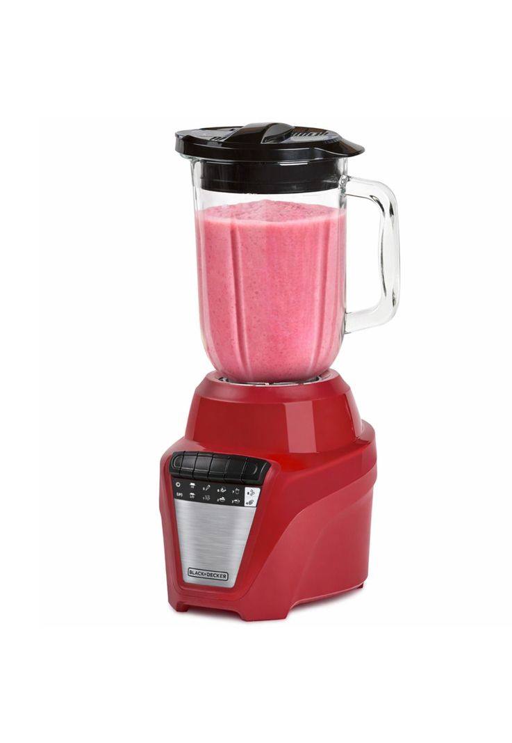 Licuadora Black+Decker 700W Vaso de Vidrio 1.5L Roja