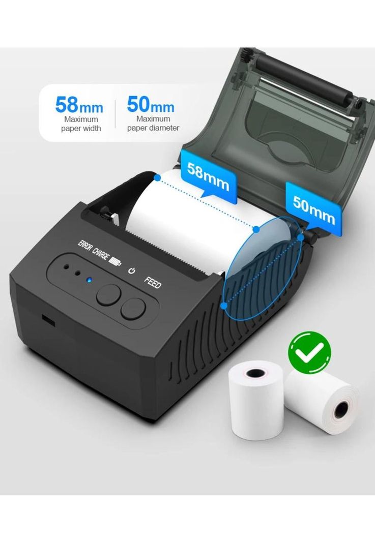 Impresora Térmica Portátil 58mm para Smartphone BT UT-PRT58B-2