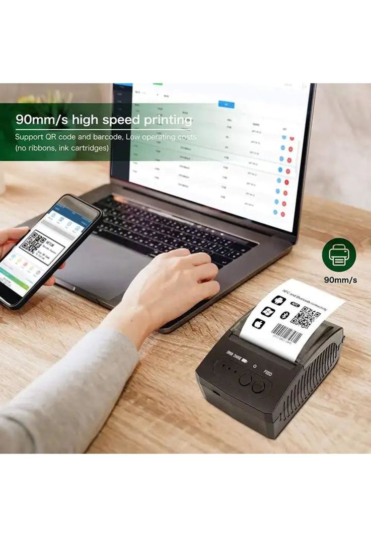 Impresora Térmica Portátil 58mm para Smartphone BT UT-PRT58B-6
