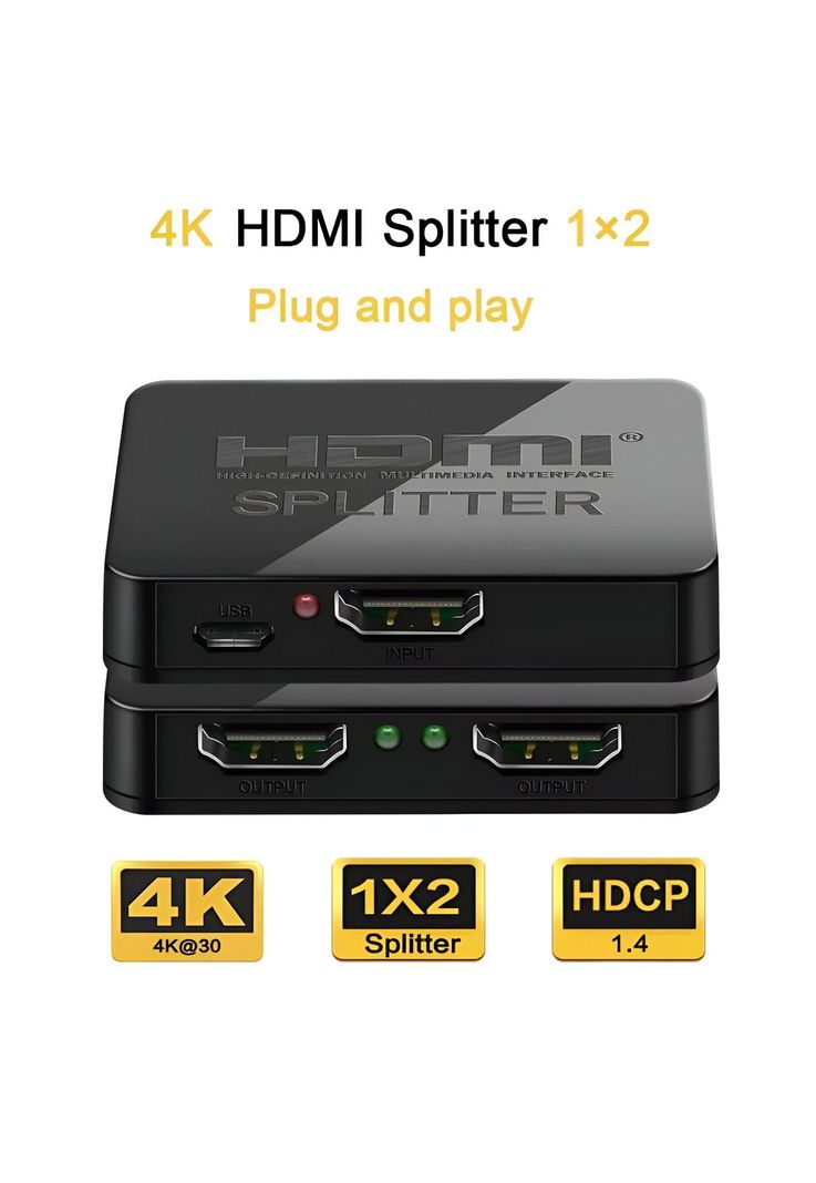 Splitter HDMI 4K Activo para 2 TV UHD 255Mhz Birlink BR10196-7